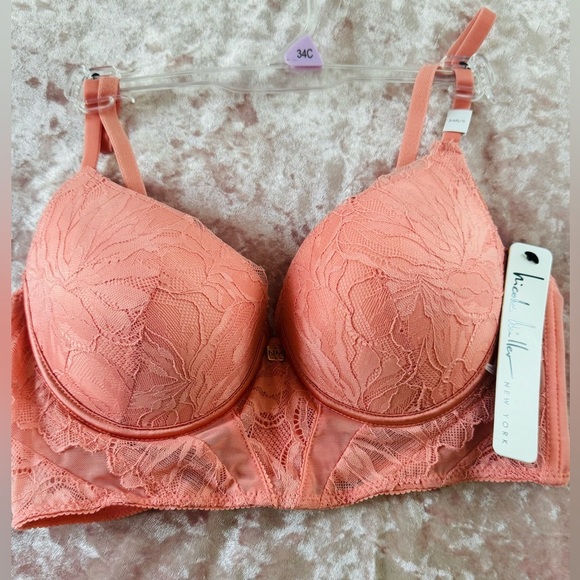 BOGO Nicole Miller Coral Lace Bra - Picture 1 of 7